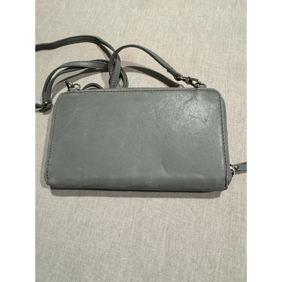 Women's The Sak Gray green Leather Crossbody Wallet One Size - Picture 4 of 15